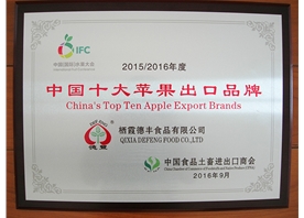 中國十大蘋果出口品牌